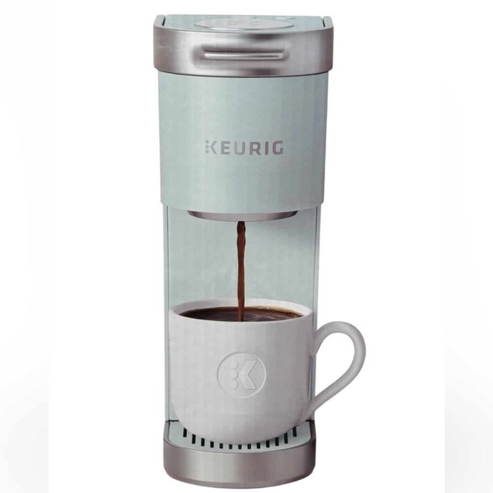 KEURIG K-MINI PLUS SINGLE SERVE K-CUP POD COFFEE MAKER MISTY GREEN LIMITED NEW